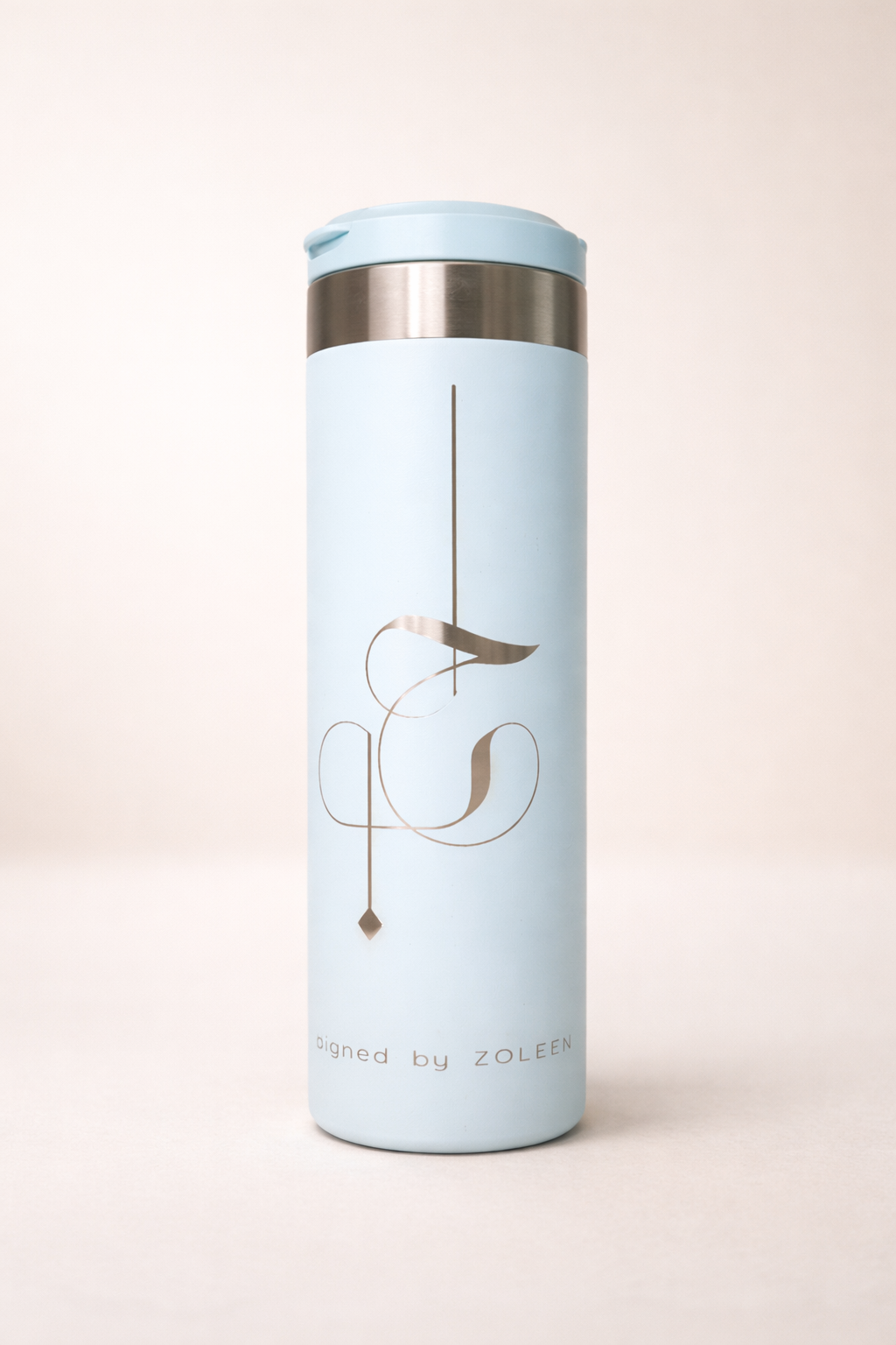Elegant Arabic Calligraphy Water Bottle – Custom Engraved